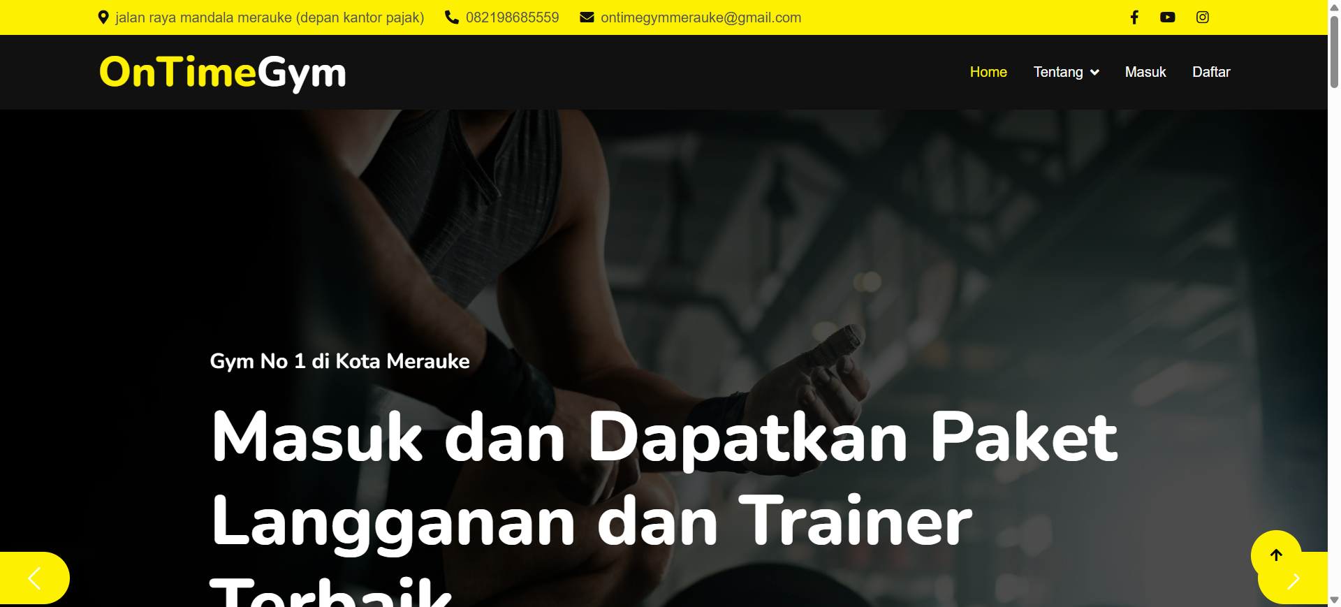 Sistem Informasi Manajemen Membership pada On-Time Gym Merauke Berbasis Website